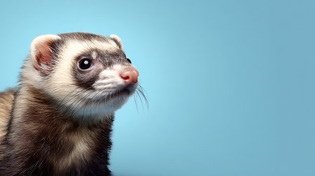 Portrait of a beautiful woman with a white bandage on her head. Dark background.の素材