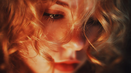 Beautiful girl in a black dress on a background of autumn flowersの素材