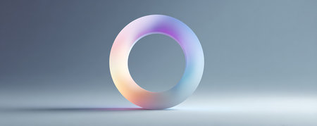3d render, abstract background, round shape, modern minimal designの素材