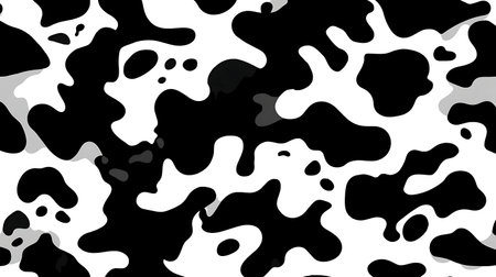 Camouflage pattern. Black and white colors. Vector illustration.の素材