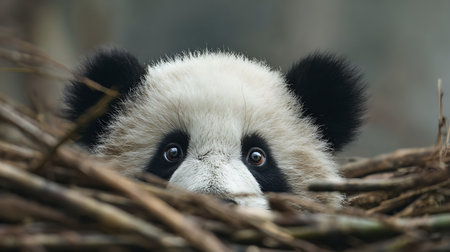 panda bear in the zoo, Chengdu, Sichuan Province, Chinaの素材