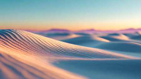 Sand dunes in the desert at sunset. Abstract background. 3d renderingの素材