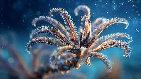 Fractal 3D illustration of a corals in the seaの素材
