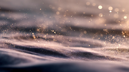 Abstract Christmas background with bokeh defocused lights and snowflakesの素材