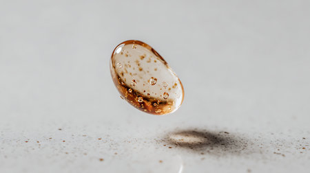 Drop of water on a white background, close-up. Macroの素材