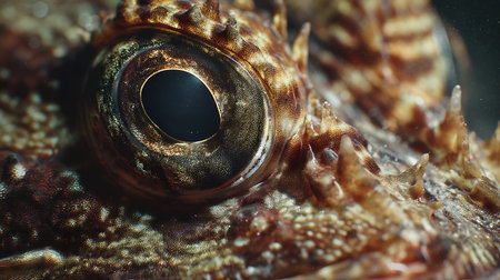 Close-up of the eye of a chameleon. Macroの素材