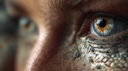 Close-up of a man's eye. Conceptual image.の素材