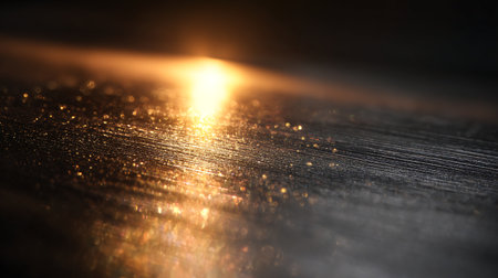 glitter vintage lights background. gold and black. de-focusedの素材