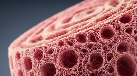 3d render of a pink sponge, closeup of a spongeの素材
