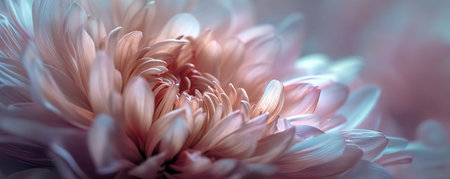 Close up of pink chrysanthemum petals. Soft focus.の素材