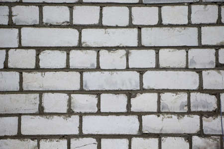 White brick wall texture, background for designの写真素材