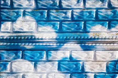 White-blue brick texture for designの写真素材