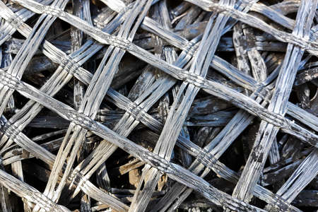 Texture of a construction rubber mesh closeupの写真素材
