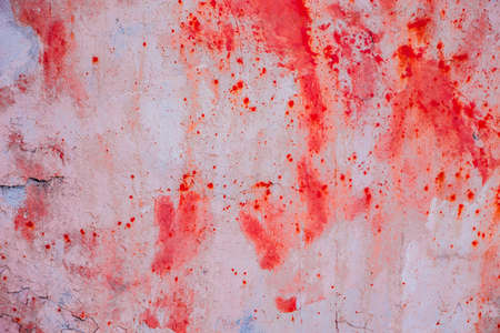Old peeling paint on the wall closeupの写真素材