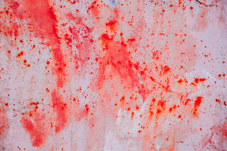 Old peeling paint on the wall closeupの写真素材