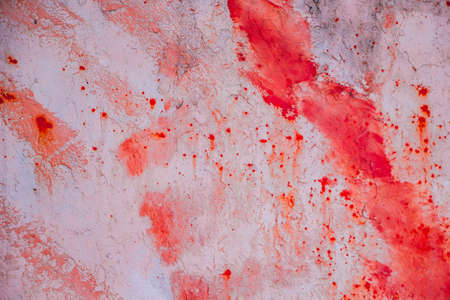 Old peeling paint on the wall closeupの写真素材