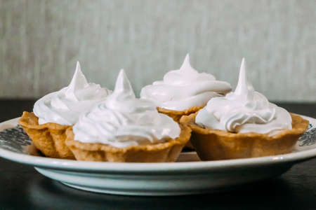 Crispy tattlers with white whipped egg cream