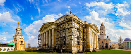 Restoration of an abandoned old church. Restoration of an old building of an abandoned Christian...