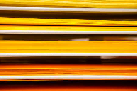 Set of colored paper for painting. Multi-colored backgrounds for artists in the art store. Selective focusの写真素材