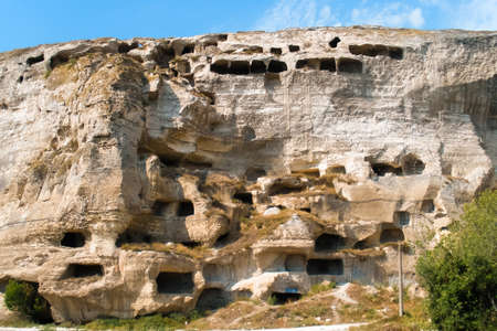 Ancient caves in the mountainsの写真素材