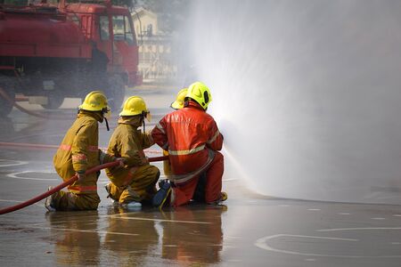 Fireman trainingの写真素材