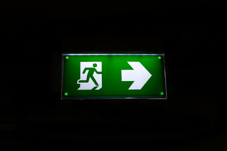 Fire exit in factory.の写真素材