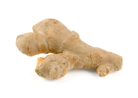 Root ginger isolated on a white studio background.の写真素材