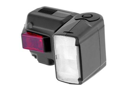 External photo flash isolated on white background.