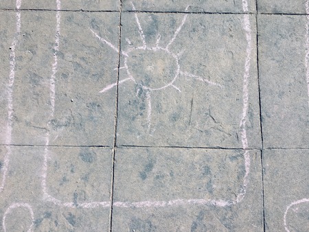 chalks floorの写真素材