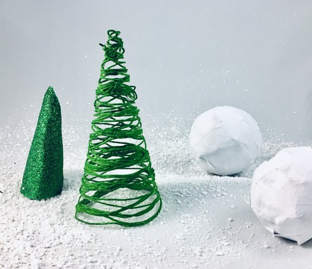 christmas decoration treesの写真素材