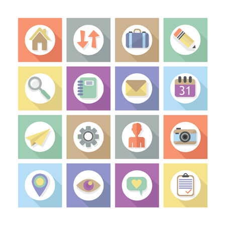 Modern flat web design iconsのイラスト素材