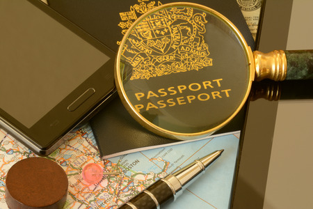 Travel planning concept close upの写真素材