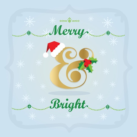 Golden and colorful Christmas Holiday card designのイラスト素材