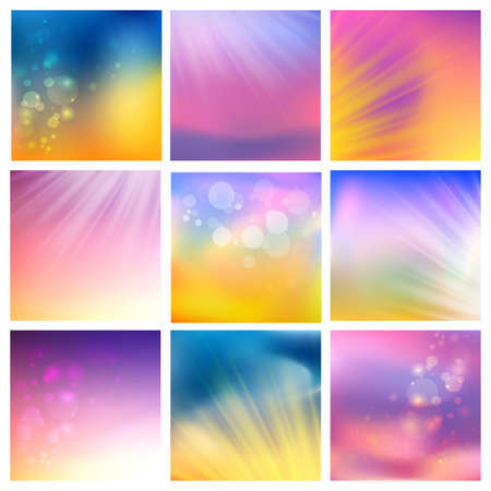 set of abstract blotted tilesのイラスト素材