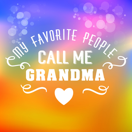 Best grandma handwritten in whiteのイラスト素材