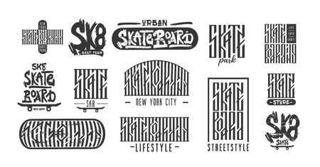 Skateboarding typography t-shirt design. Urban freestyle skating.のイラスト素材