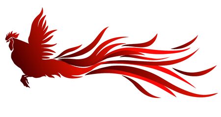 red rooster symbol of 2017 yearのイラスト素材