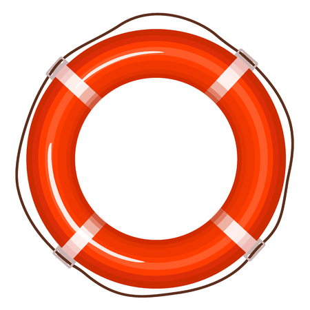 Vector red life buoyのイラスト素材