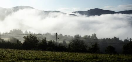 misty landscape
