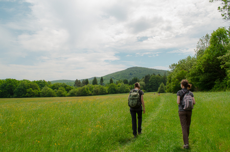 walking on the grasslandのeditorial素材