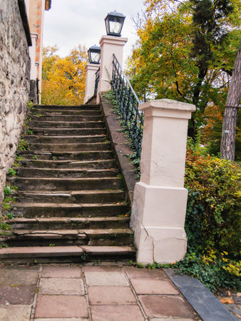 way upstairs. architecture element backgroundの写真素材