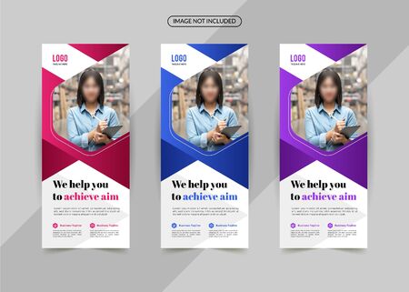 Abstract roll up banner template Templateのイラスト素材