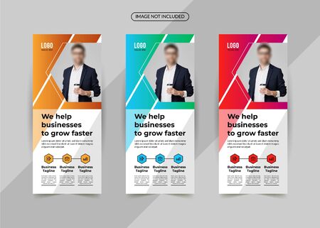 Modern business vertical rollup banner Templateのイラスト素材
