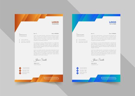 abstract coporate business letterheadのイラスト素材