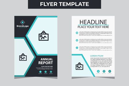 Annual report flyer templateのイラスト素材
