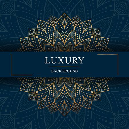 Background template with mandala pattern design Free Vectorのイラスト素材