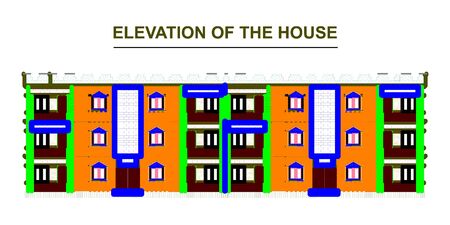 Elevation of the house vector epsのイラスト素材