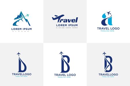 Travel Logo set in vectorのイラスト素材