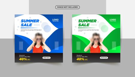 Summer sale banner template. Summer abstract geometric backgroundのイラスト素材