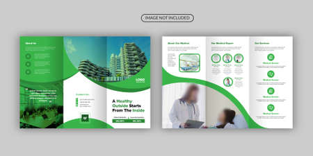 Medical or healthcare trifold brochure templateのイラスト素材